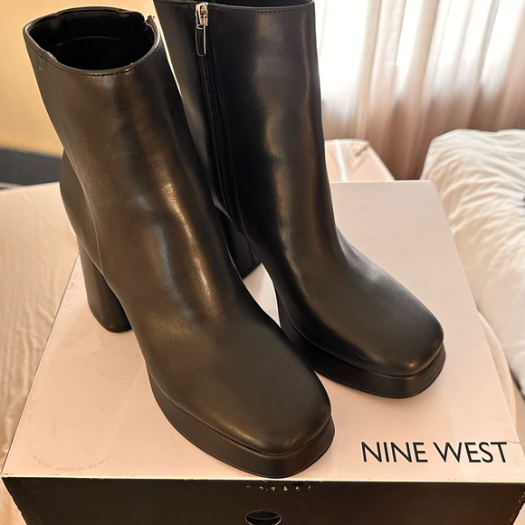 🟡 Nine West Velo Dress Booties - Black - Size 9M - PIOG - Picture 3 of 10
